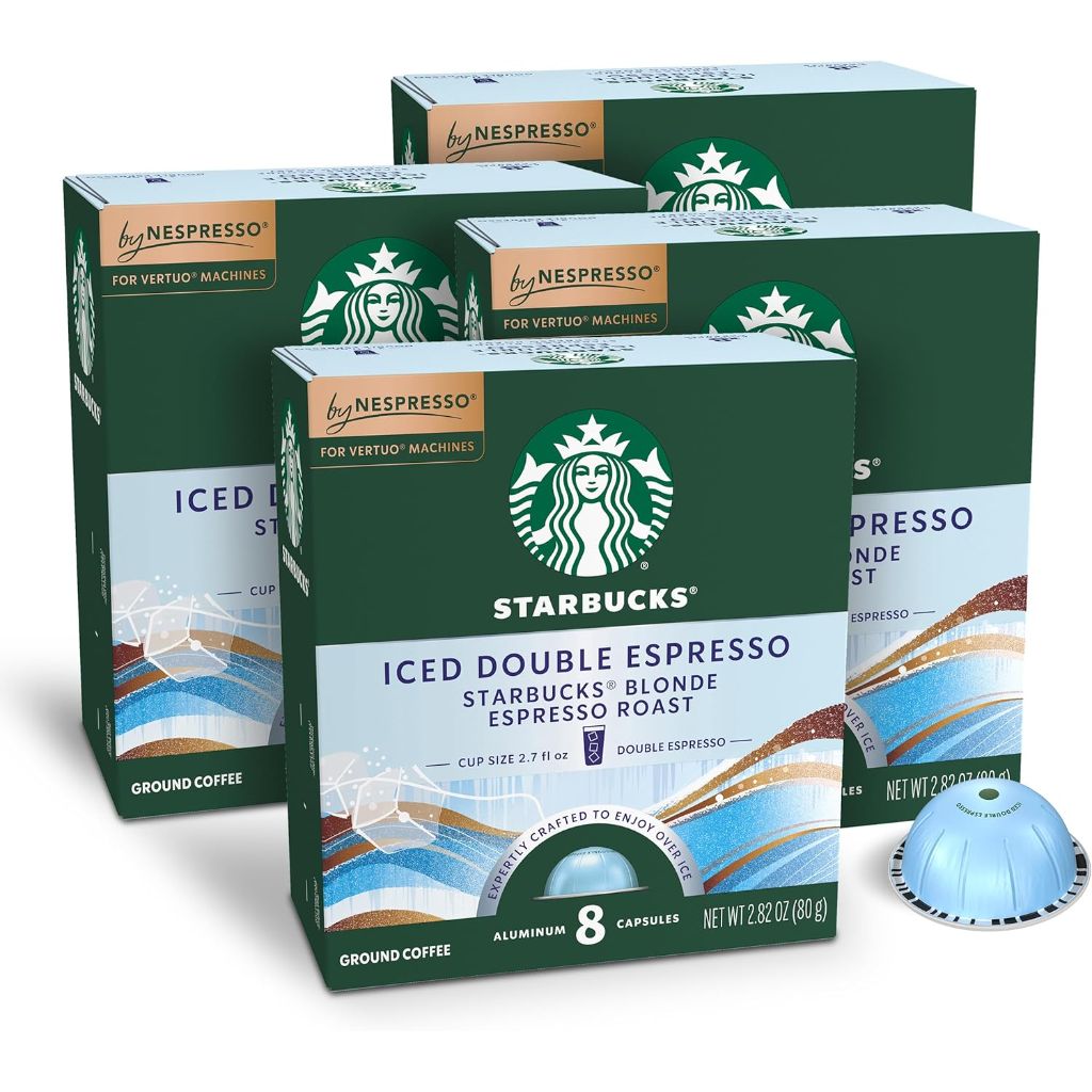 Starbucks Nespresso Vertuo Iced Blond Roast Coffee Capsules, 32ct.