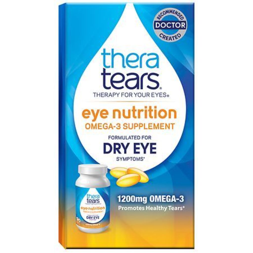 TheraTears Eye Nutrition Omega-3 Fatty Acid 450gms Supplements for Dry Eye Symptoms Capsules - 90ct