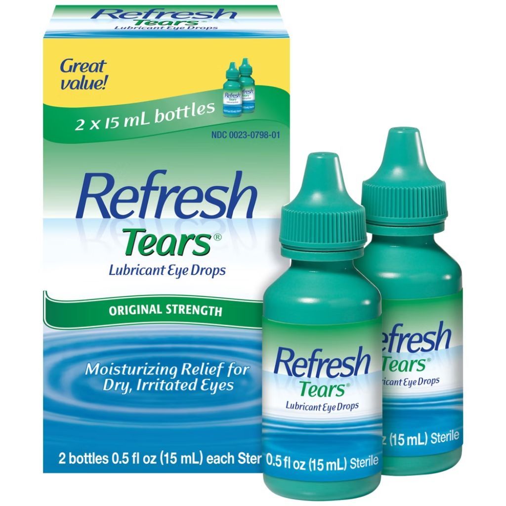 Refresh Tears Lubricant Eye Drops, Original Strength Artificial Tears - 0.5 fl. oz. (2 Pack)