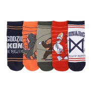 Godzilla Vs Kong The New Empire Titans Women s 5-Pair Ankle Socks Size 5-10
