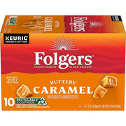 Folgers Buttery Caramel Keurig K-Cup Coffee Pods, 10ct.