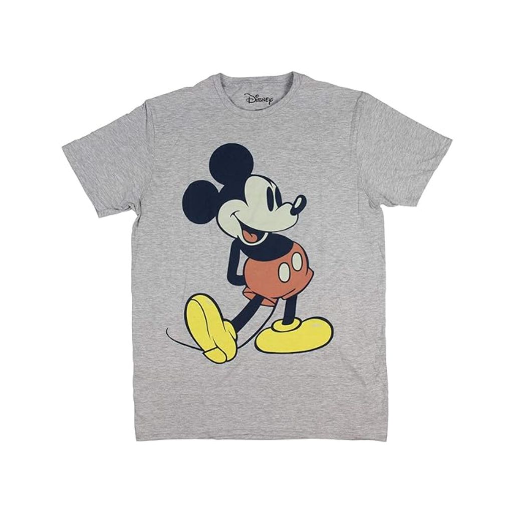 Men's Disney Mickey Mouse Muted Colors Classic Pose Giant Graphic T-Shirt - Gray, 3XL