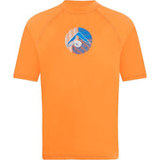 Kanu Surf Boys Haywire UPF 50+ Sun Protective Rashguard Swim Shirt - Explore Orange, Size 14/16