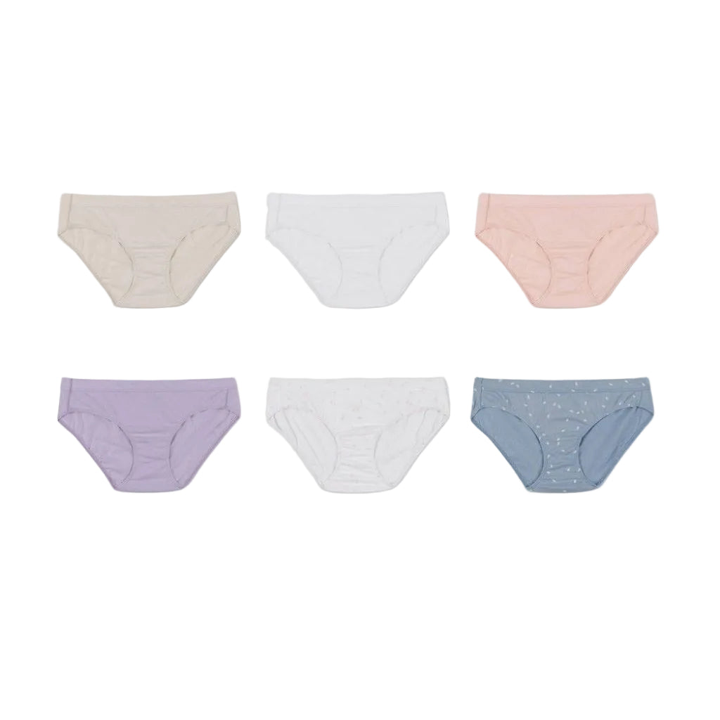 Hanes Women S Pure Comfort Hipster Underwear  Organic Cotton  6-Pack Assorted 7