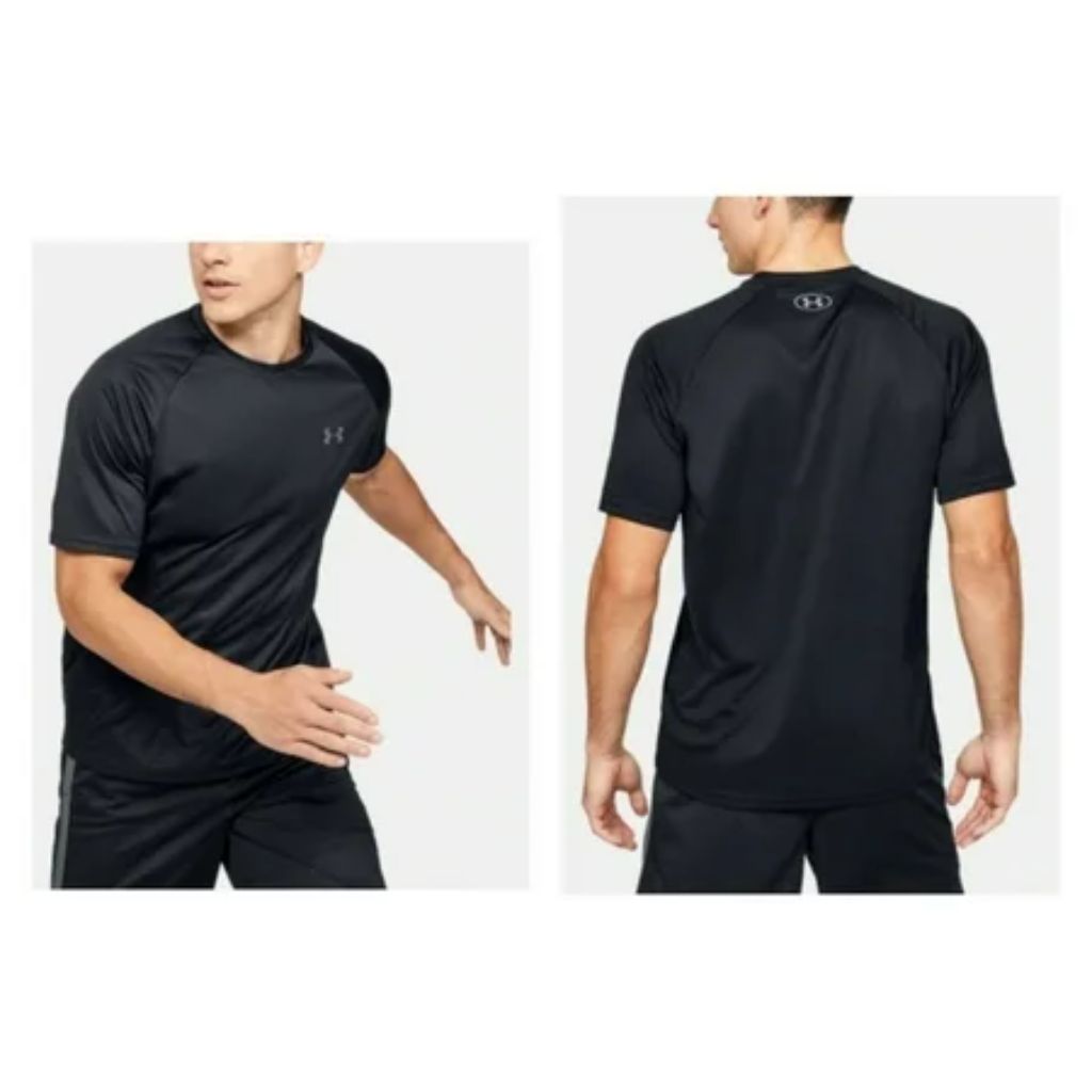 Under Armour Men's Logo UA Velocity Short Sleeve T-Shirt - Black, Medium