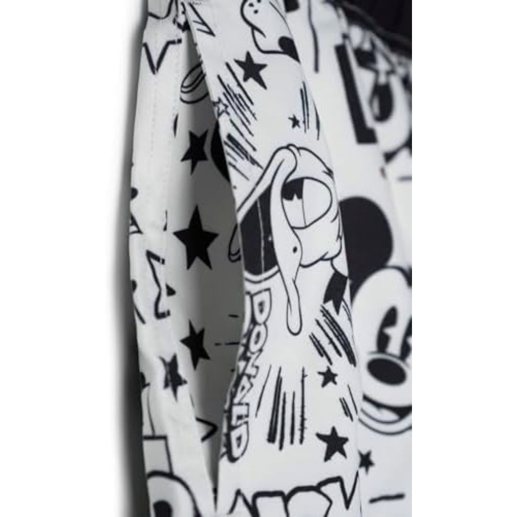Men's Disney Mickey Mouse Swim Trunks - Black/White, Medium