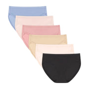 Hanes Women's 6pk Comfort Flex Fit Microfiber Bikini Underwear - Colors May Vary L