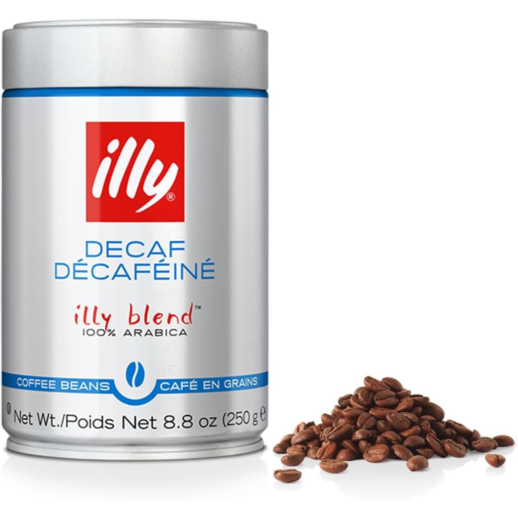 Illy Decaf Whole Bean Coffee, Classic Medium Roast Gourmet Blend, 100% Arabica Coffee, 8.8 Ounce (Pack of 1)