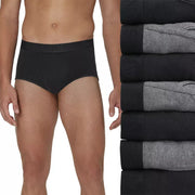 Hanes Men's Ultimate Comfort Soft Briefs - Black/Gray, Size M (7 Pair)