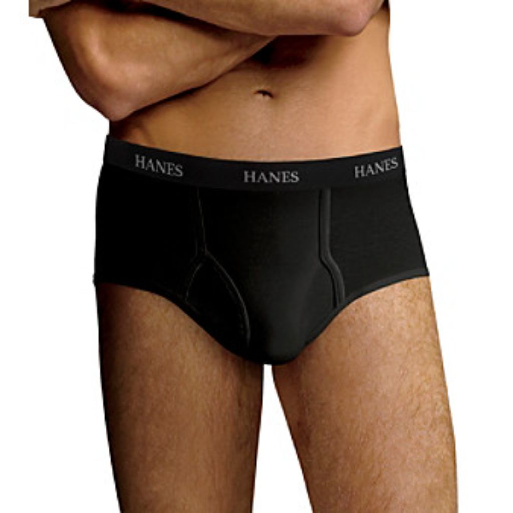 Hanes Men's Ultimate Comfort Soft Briefs - Black/Gray, Size M (7 Pair)