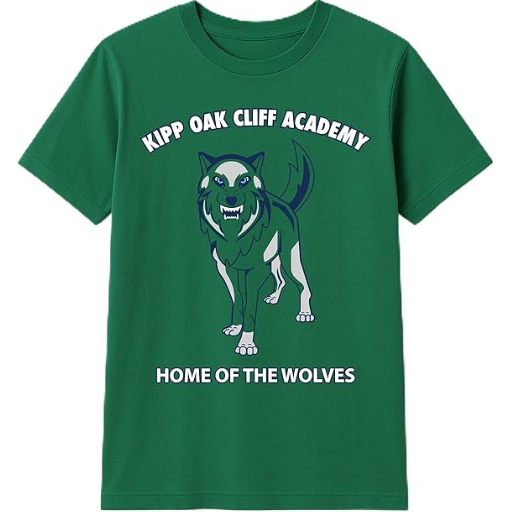 Kipp: Youth Oak Cliff Academy Short Sleeve Spirit Tee - Green, Youth XXL (18/20)