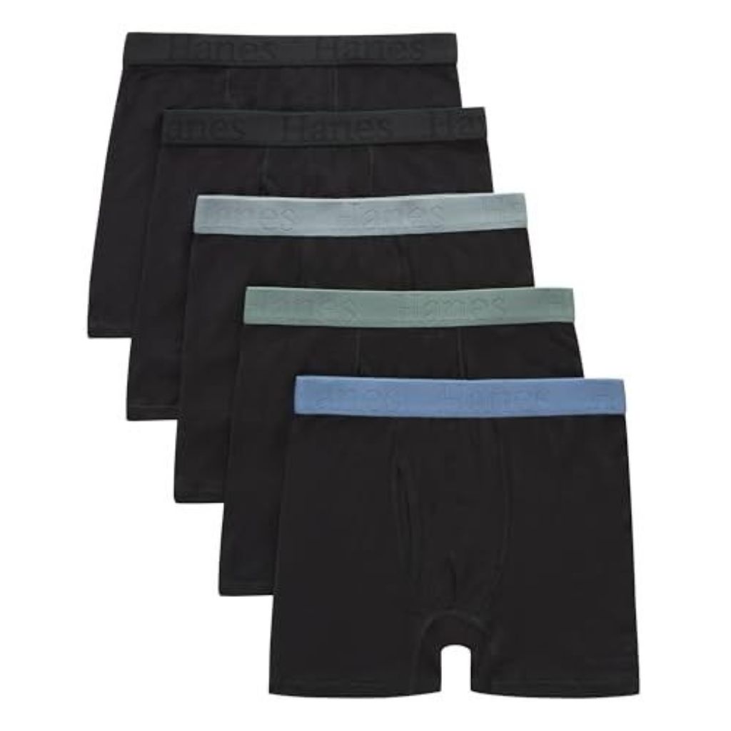 Hanes Originals Boys' Ultimate SuperSoft Boxer Briefs - Assorted Color, Size M (5 Pair)