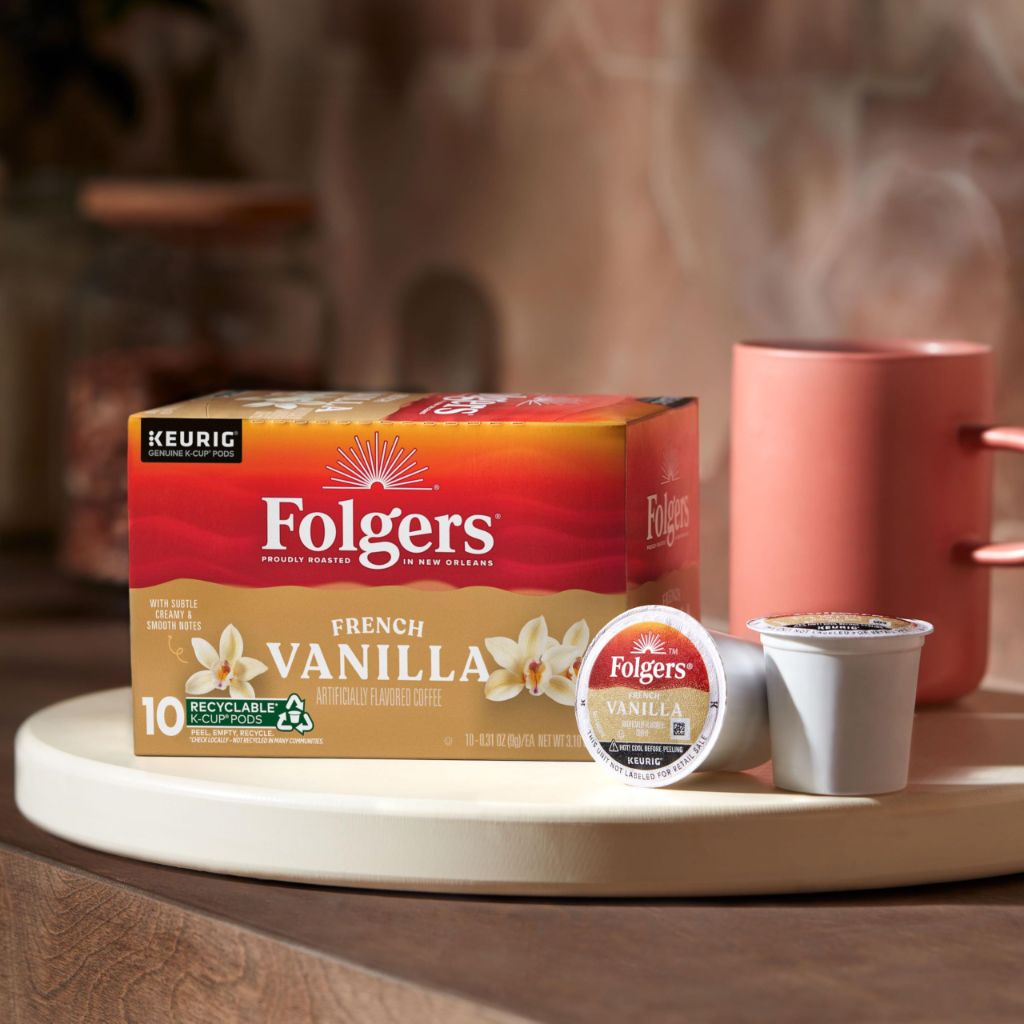 Folgers French Vanilla Keurig K-Cup Coffee Pods, 60ct.