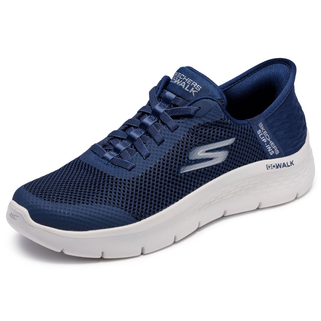 Skechers Women's Go Walk Flex Hands Free Slip-In Sneakrs - Navy/White, Size 10