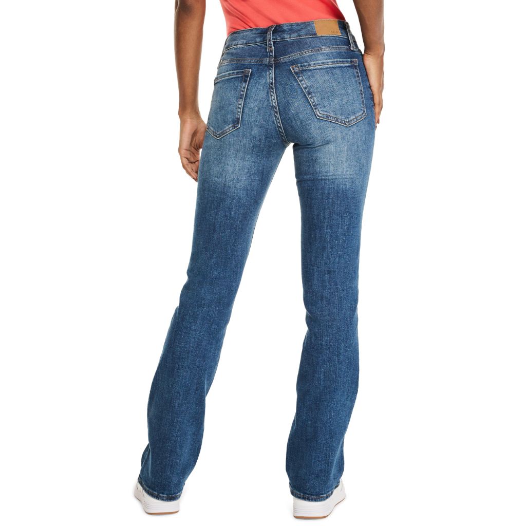 Aero Women's Mid Rise Stretch Bootcut Jean - Medium Wash, Size 8 Short