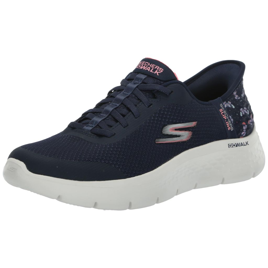 Skechers Women's Go Walk Flex Eva Hands Free Slip-In Sneakers - Navy/Pink, Size 6.5