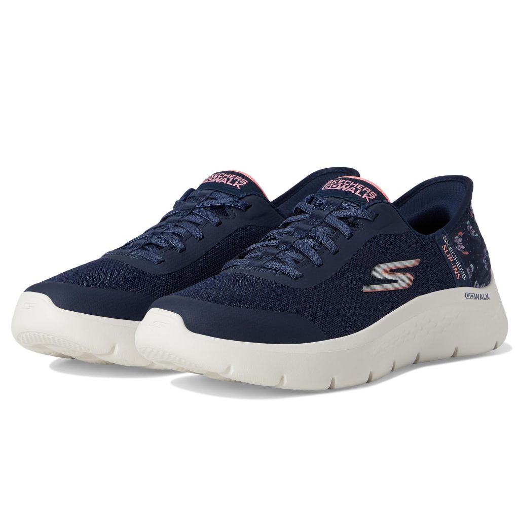 Skechers Women's Go Walk Flex Eva Hands Free Slip-In Sneakers - Navy/Pink, Size 6.5