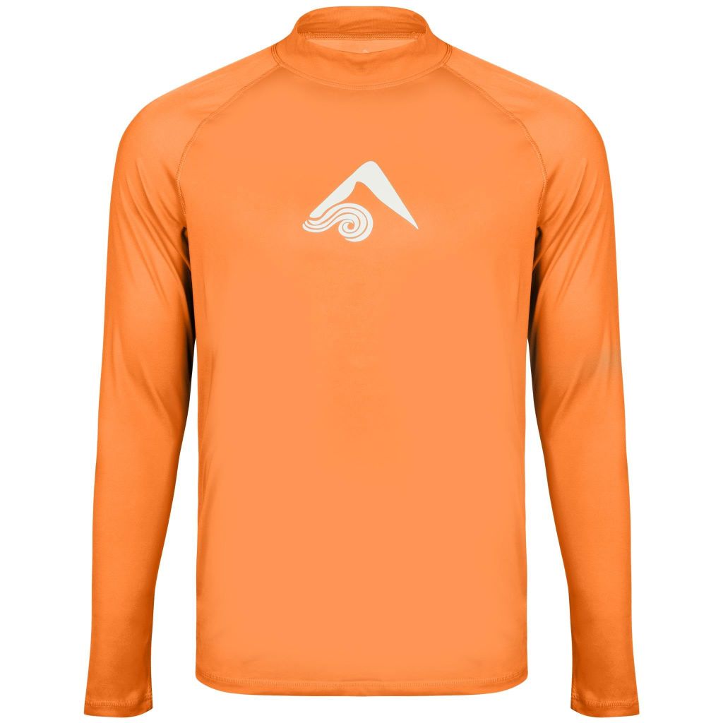 Kanu Surf Boy's Platinum Long Sleeve Rashguard Shirt - Neon Orange, Size 2T
