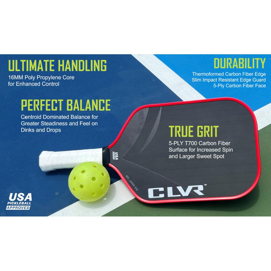 The Cleaver | Raw Carbon Fiber Pickleball Paddle | USAPA Approved
