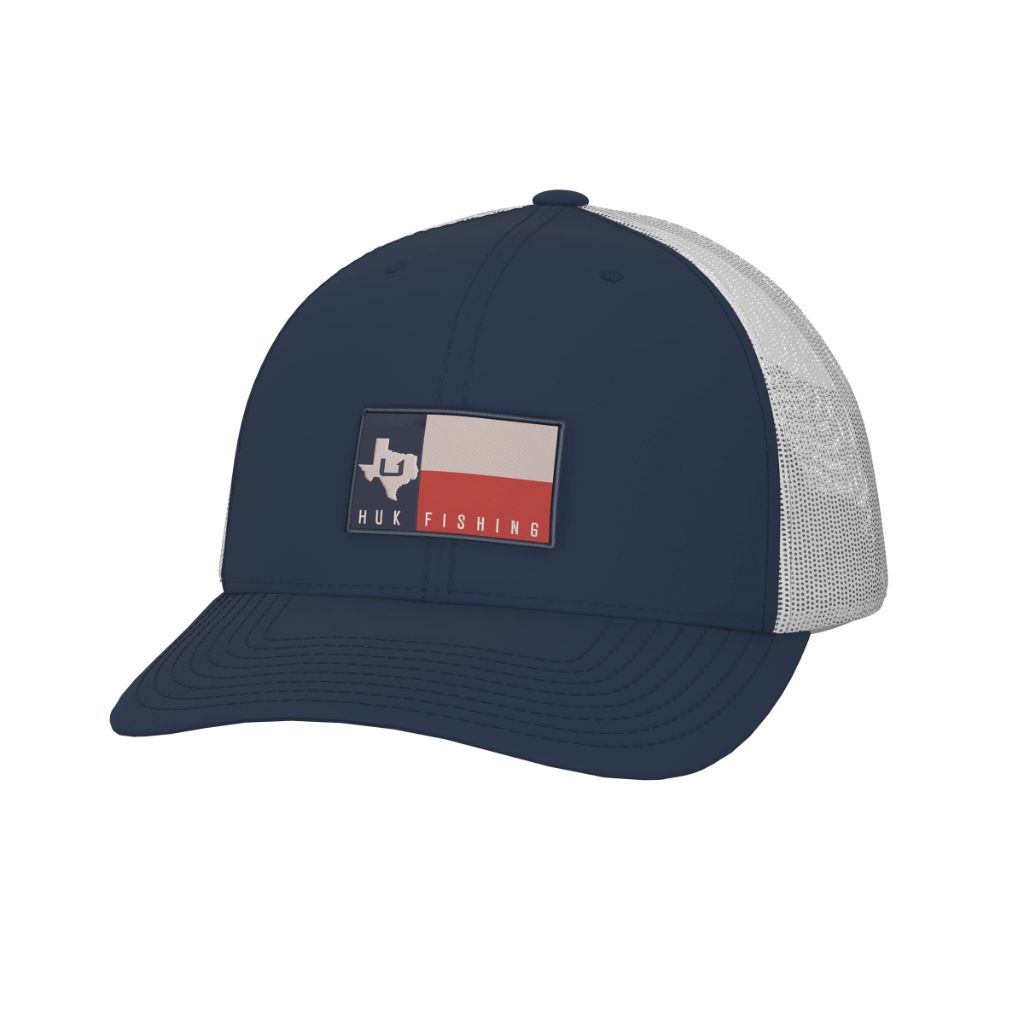 HUK Adult's Anti-Glare Trucker Snapback Fishing Hat - Blue, One Size