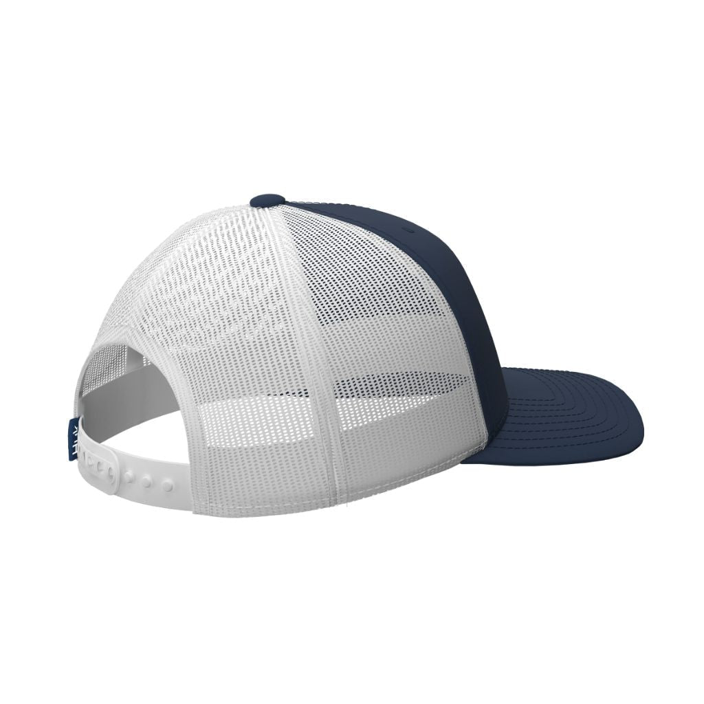 HUK Adult's Anti-Glare Trucker Snapback Fishing Hat - Blue, One Size