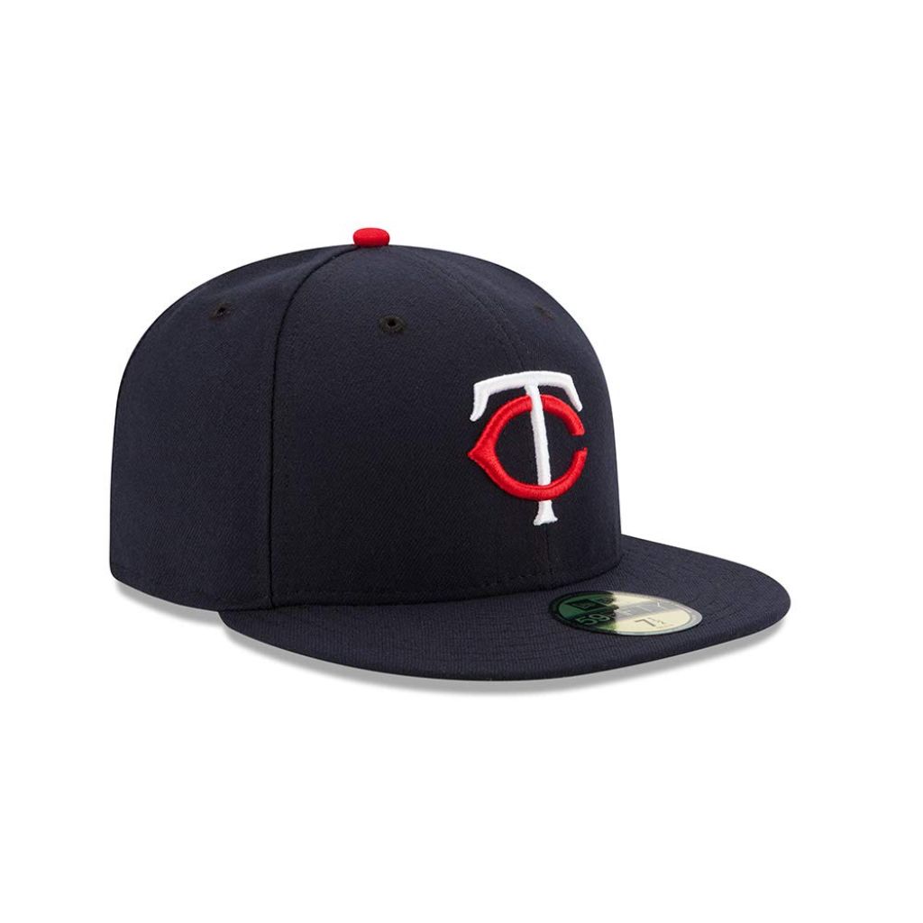 New Era Men's Fitted Baseball Cap - Minnesota Twins, Navy (Size 7.875)