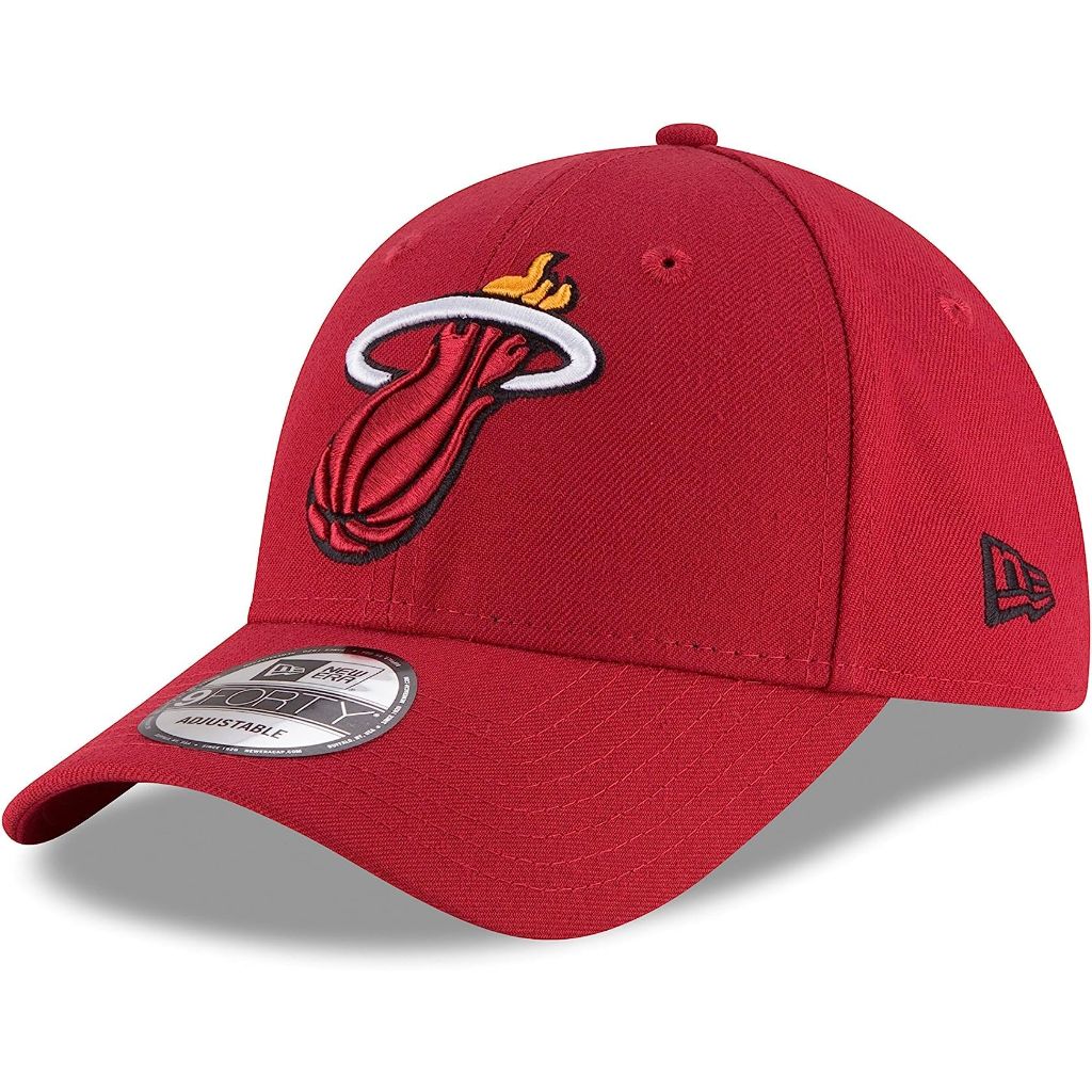 New Era NBA Miami Heat Adjustable Hat Cap - Red, One Size