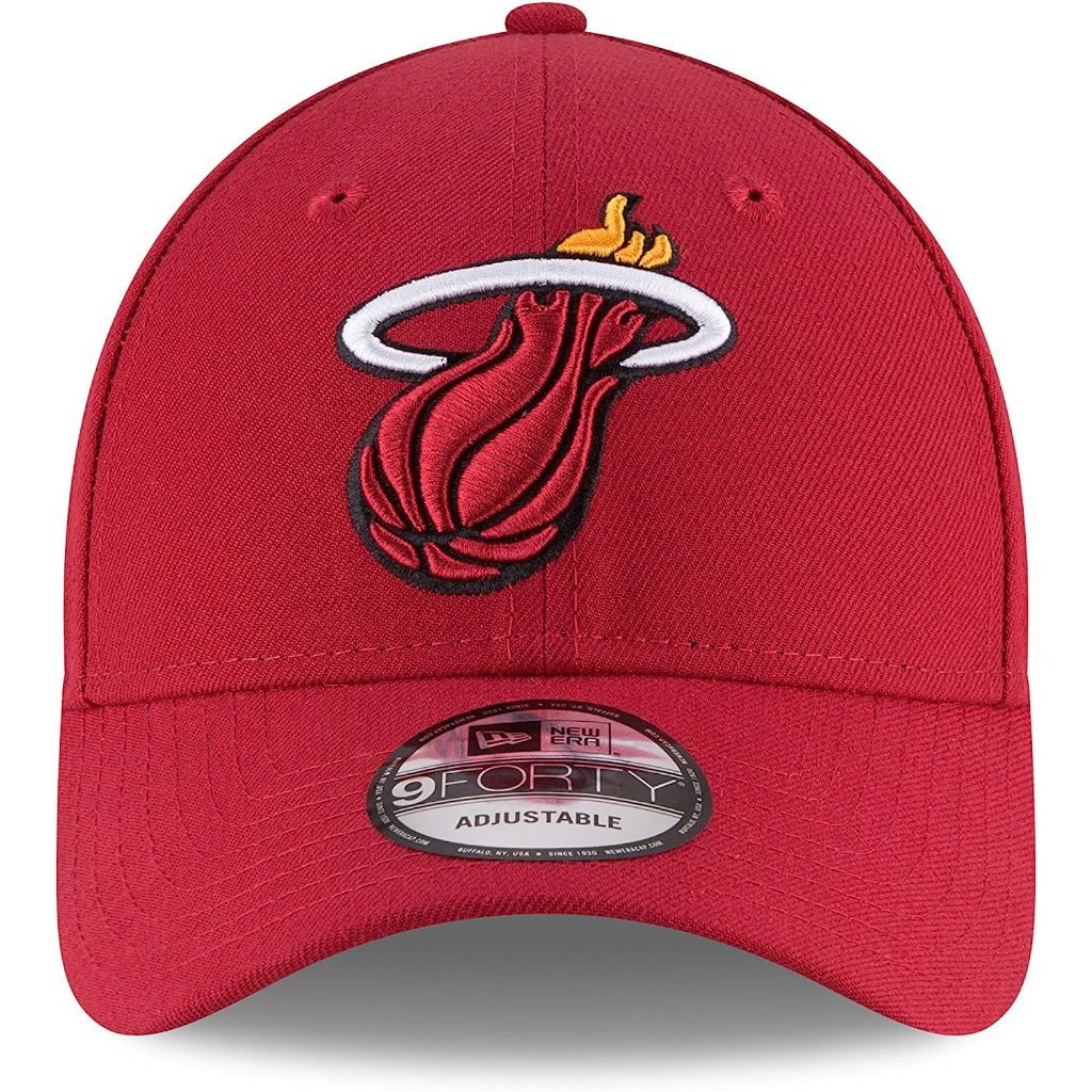 New Era NBA Miami Heat Adjustable Hat Cap - Red, One Size