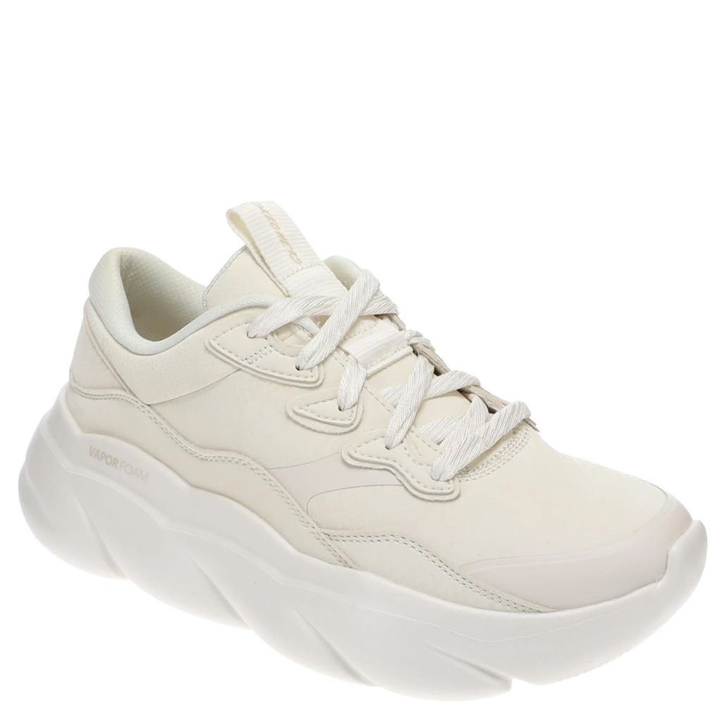 Skechers Women's Vapor Step-Jet Setter Platform Sneaker - Off White, Size 10