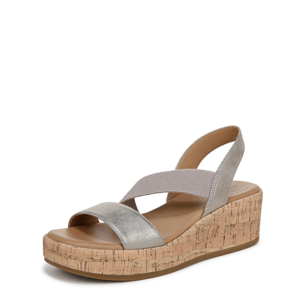 LifeStride Women's Odette Platform Sandals - Taupe, Size 8.5