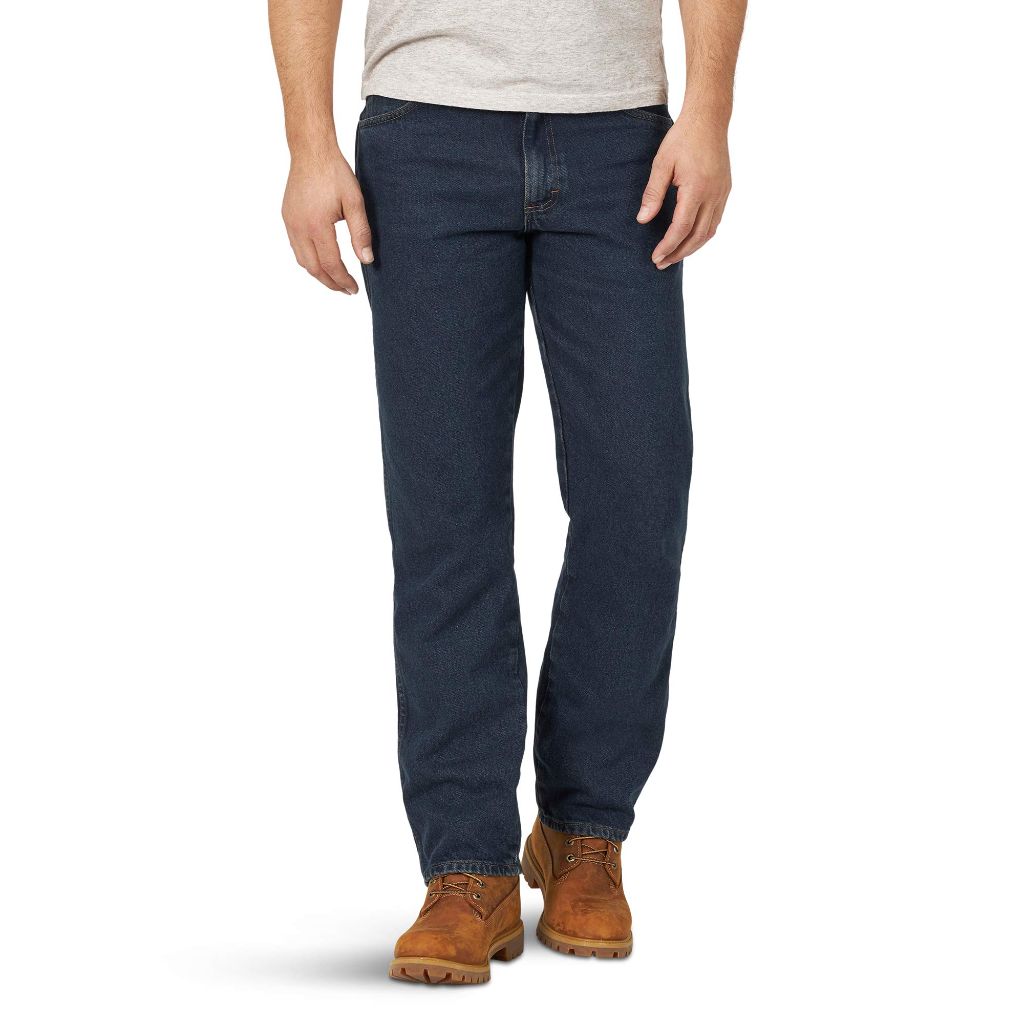 Rustler Men's Classic Regular Fit Jeans - Dark Tint, 33W x 30L