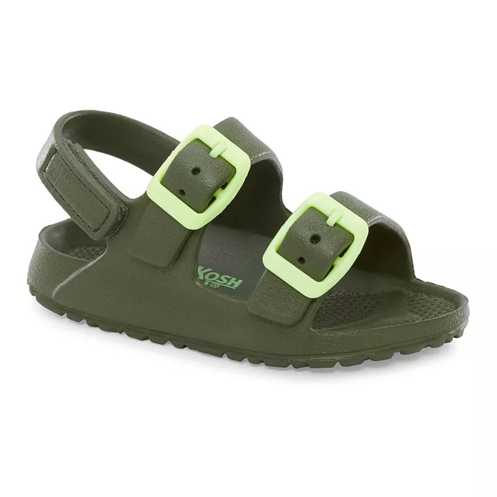 OshKosh B'Gosh Toddler Rivar Sandal - Olive/Lime, Size 10 Toddler