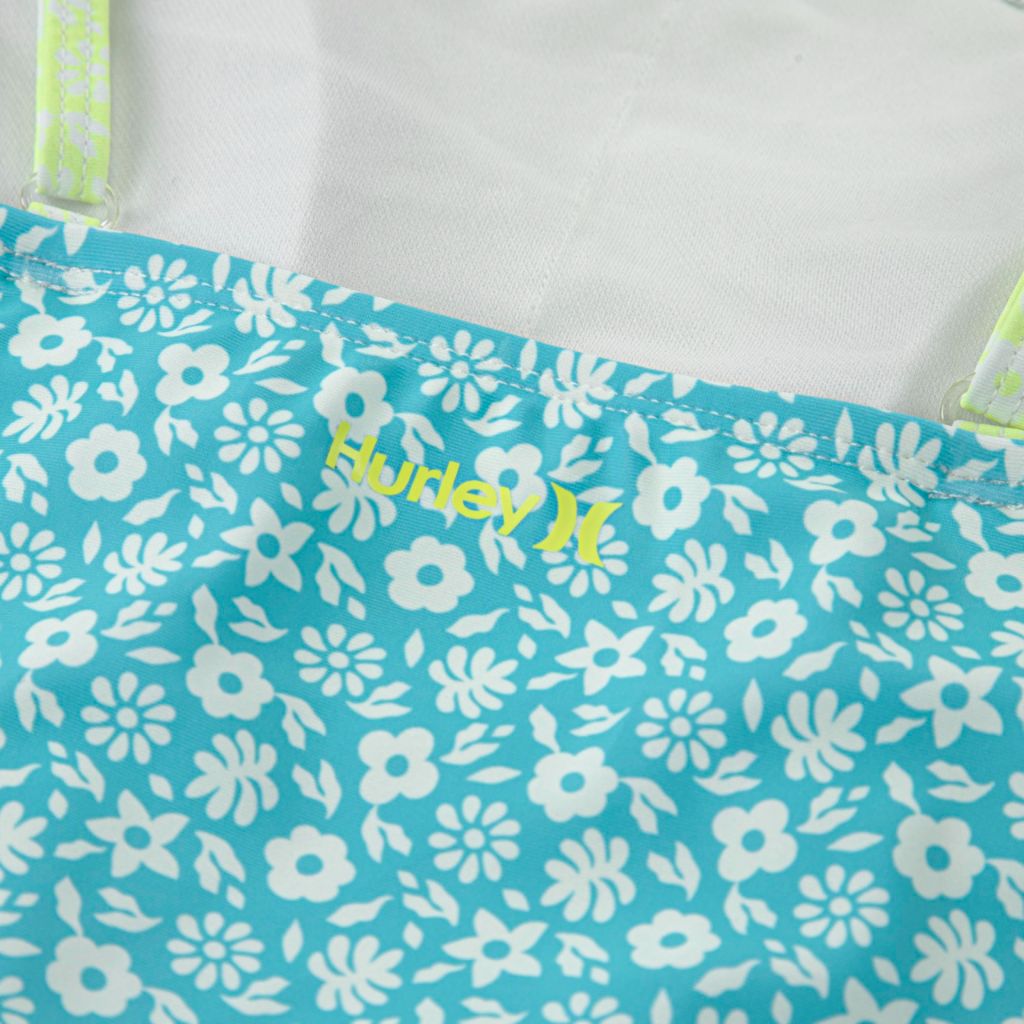 Hurley Girl's 2-Piece Tankini Swim Suit - Blue/Green, Size 16Y