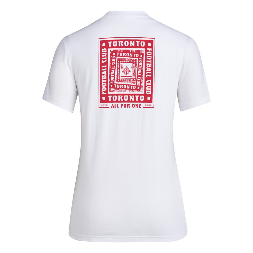 adidas Women's MLS Pre-Game Short Sleeve T-Shirt - Toronto FC, White (M)