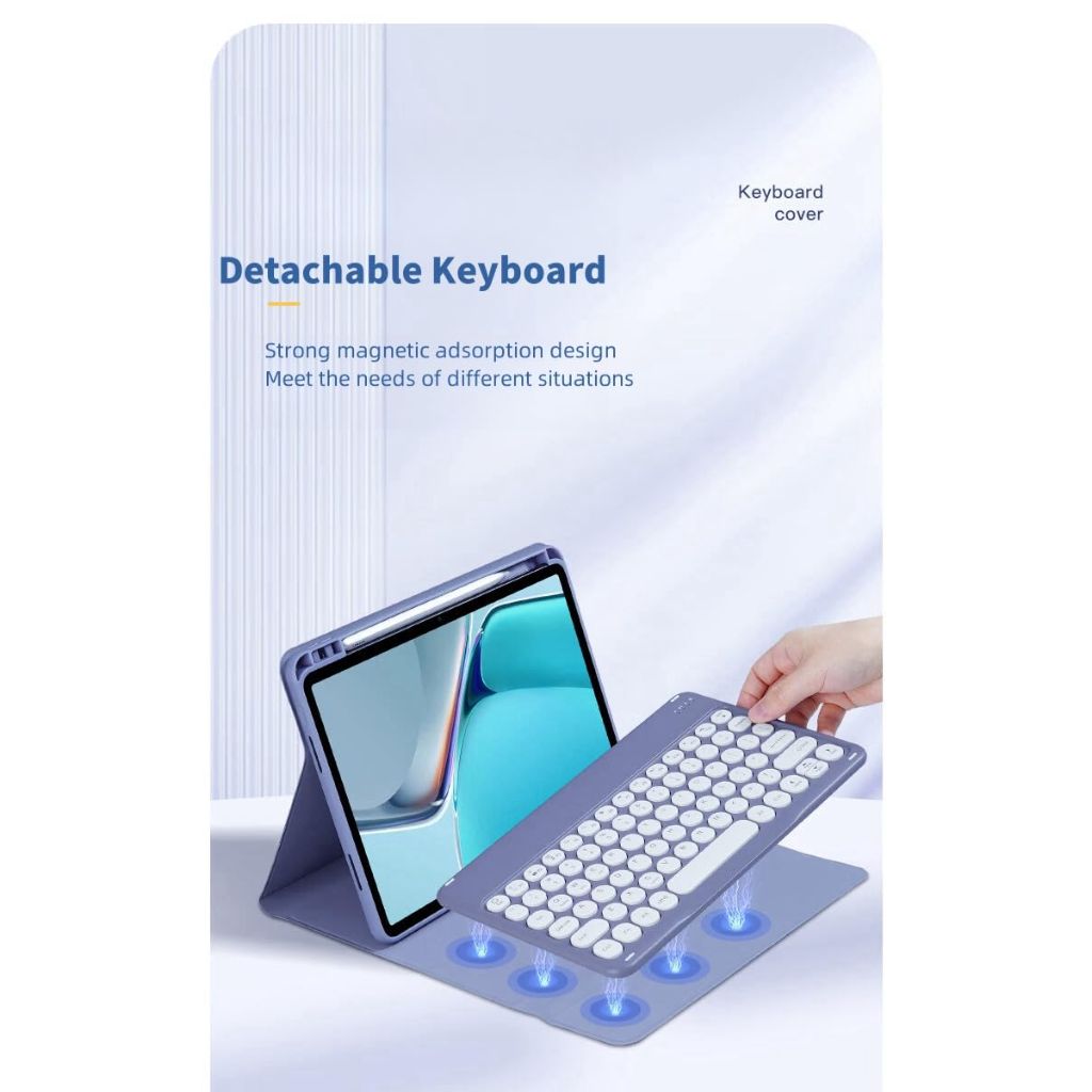 Keyboard Case for iPad 9th/8th/7th Generation/Air 3/Pro10.5 w/Pencil Holder - Black