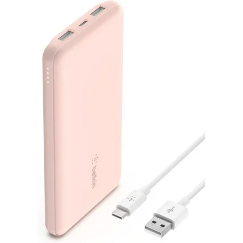 Belkin Portable Charger USB-C Power Bank 10k - Rose Gold