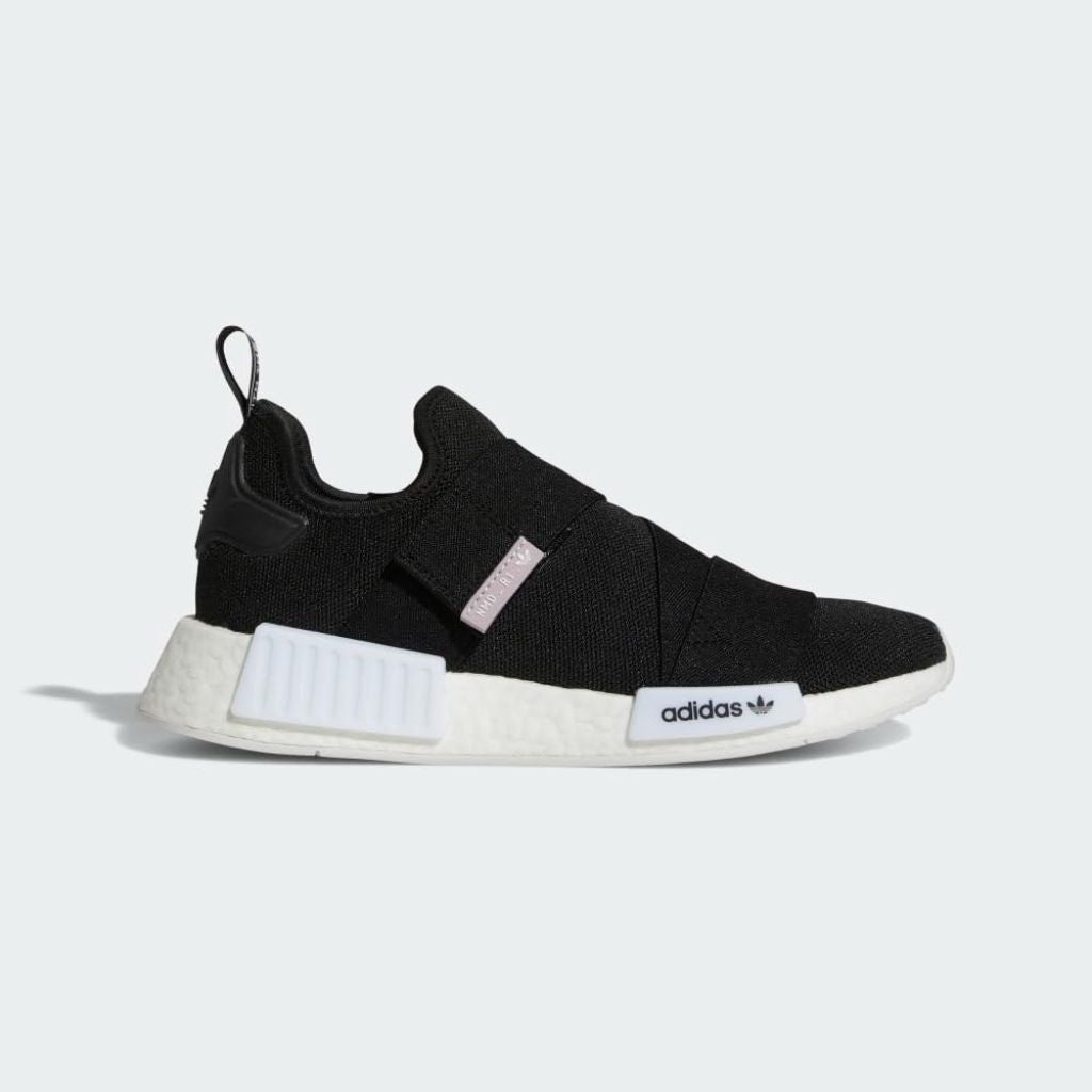 adidas Originals Women's NMD_R1 Sneakers - Black/Black/White, Size 5