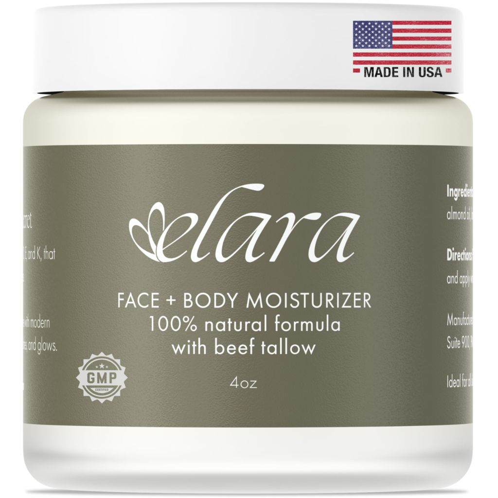 Elara Beef Tallow Face & Body Moisturizer - 4oz.