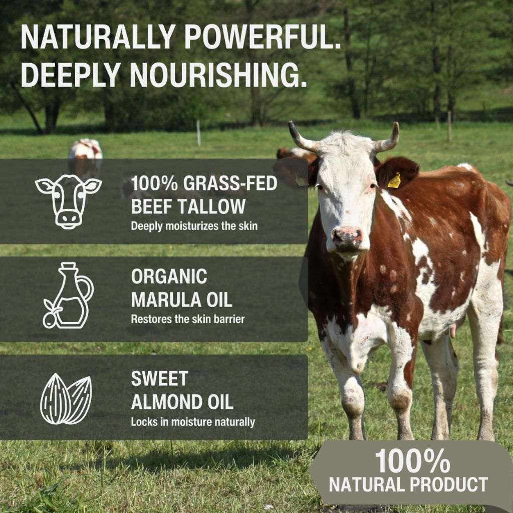 Elara Beef Tallow Face & Body Moisturizer - 4oz.