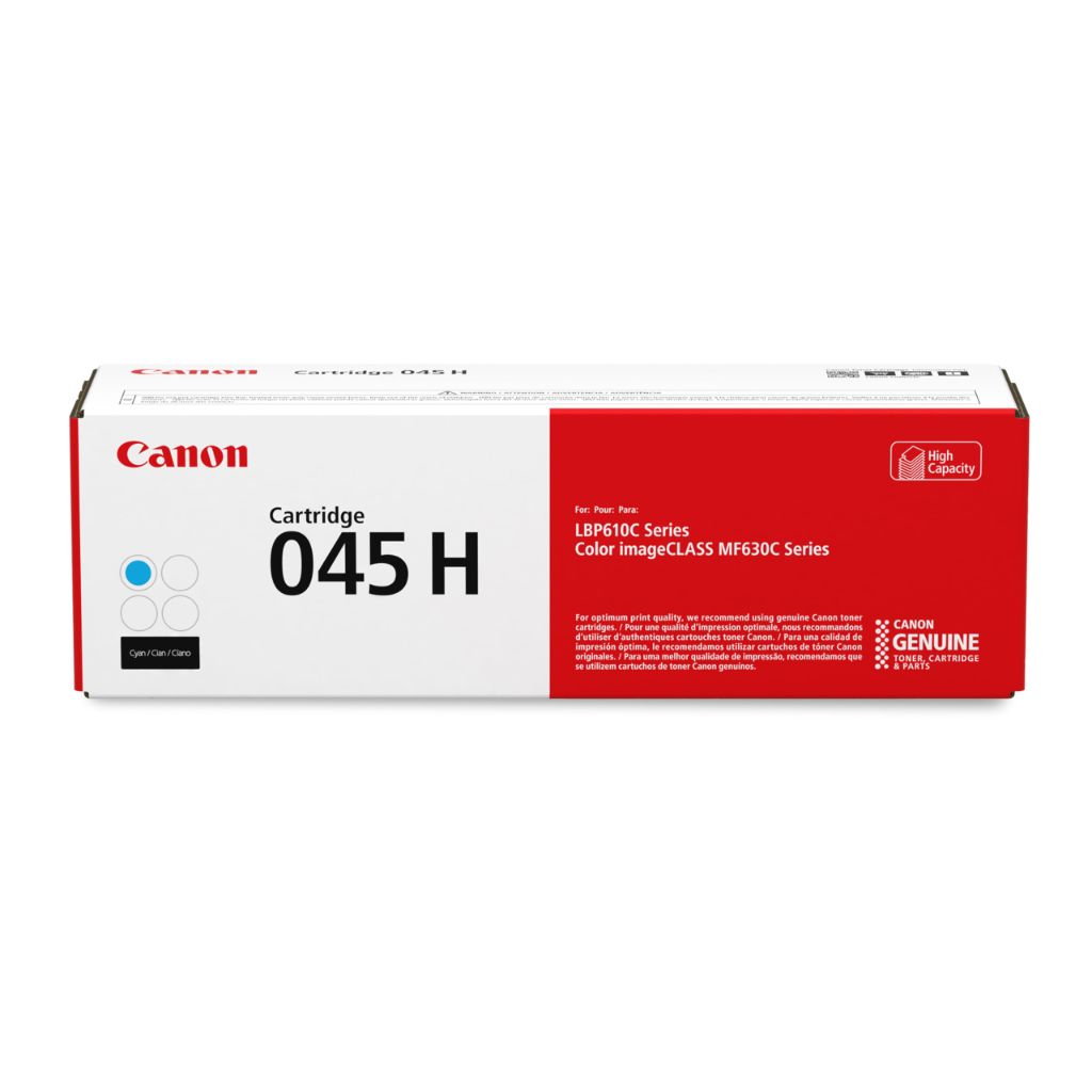 Canon Genuine 045H High Yield Toner Cartridge - Cyan
