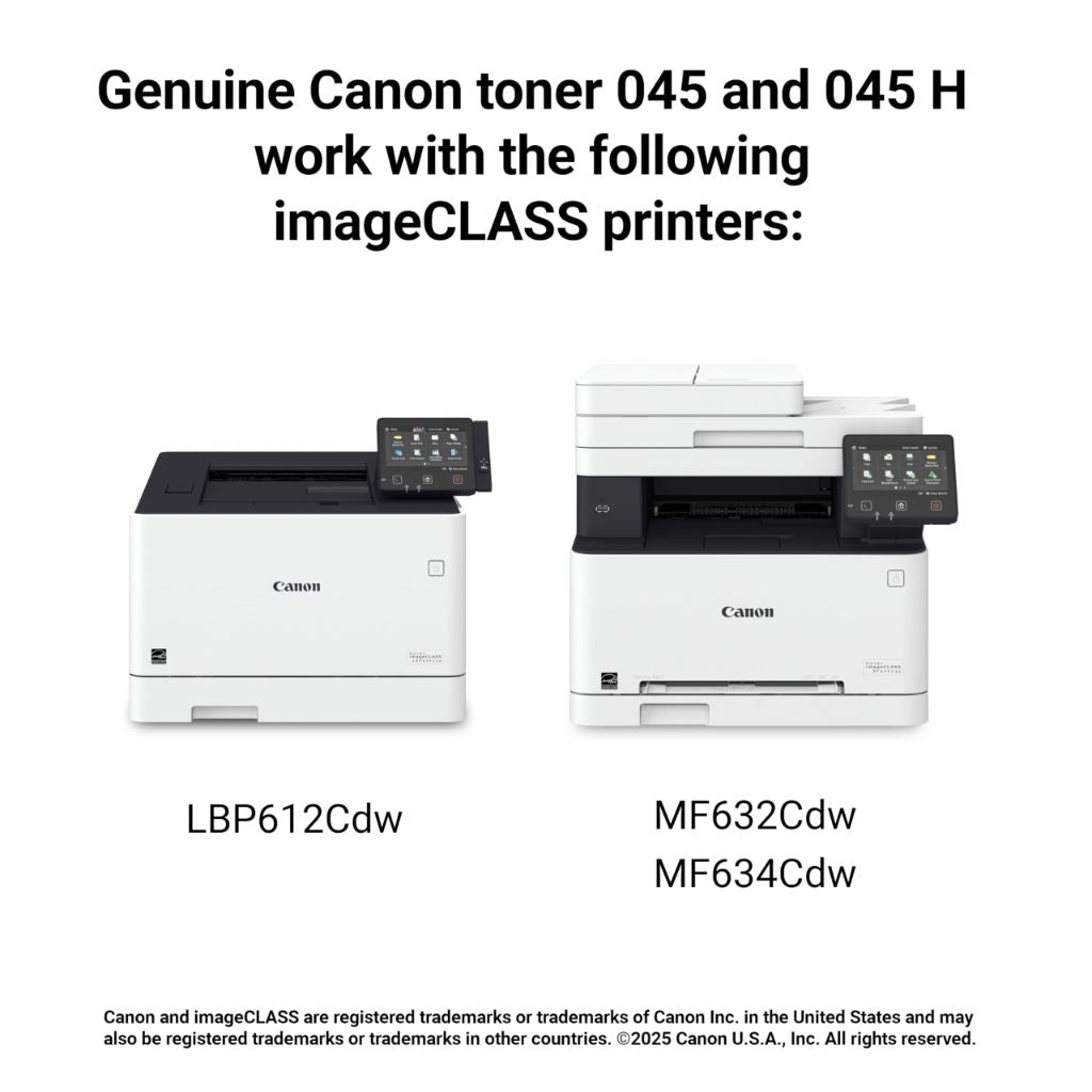 Canon Genuine 045H High Yield Toner Cartridge - Cyan