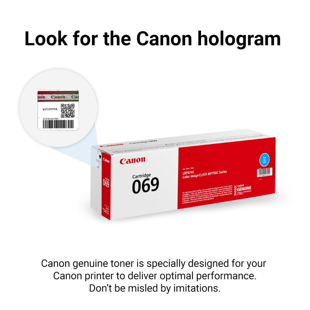 Canon Genuine 069 Standard Yield Toner Cartridge  - Cyan