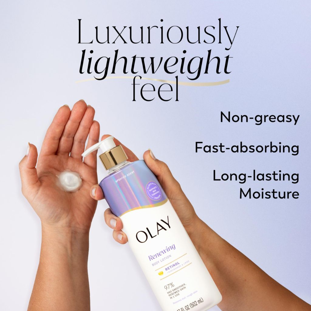 Olay Women's Renewing Body Lotion with Retinol Serum, Vitamin B3 Complex - 17 fl. oz.