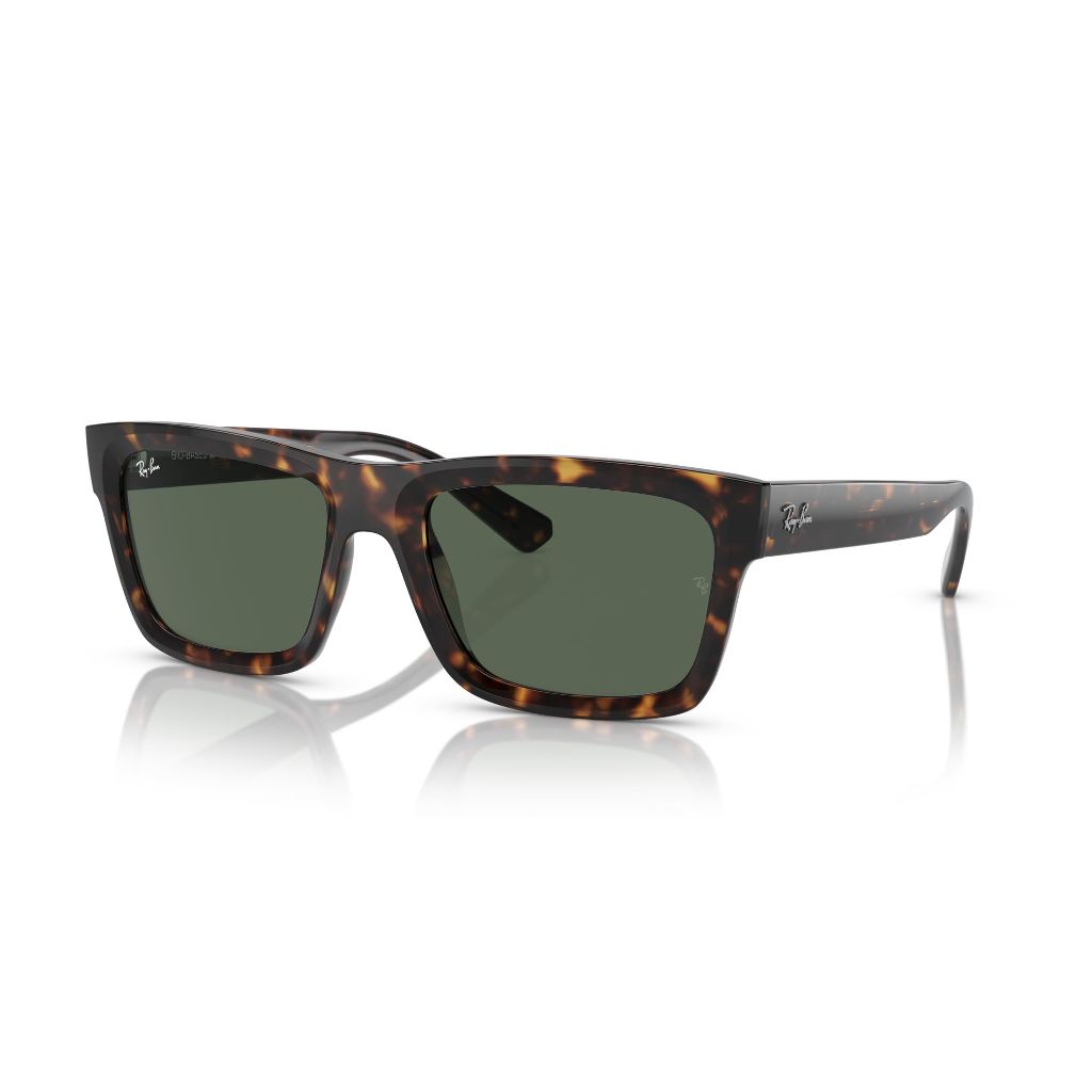 Ray-Ban RB4396 Warren Sunglasses, Havana Frame/Dark Green Lens, 54 mm
