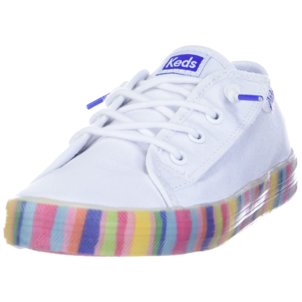 Keds Kid's Kickstart Seasonal Jr Sneaker - White/Multi, Size 6.5 Little Kid