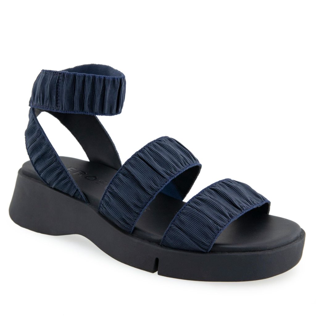 Sz. 8 Aerosoles Women's Fiona Flatform Sandal - Navy