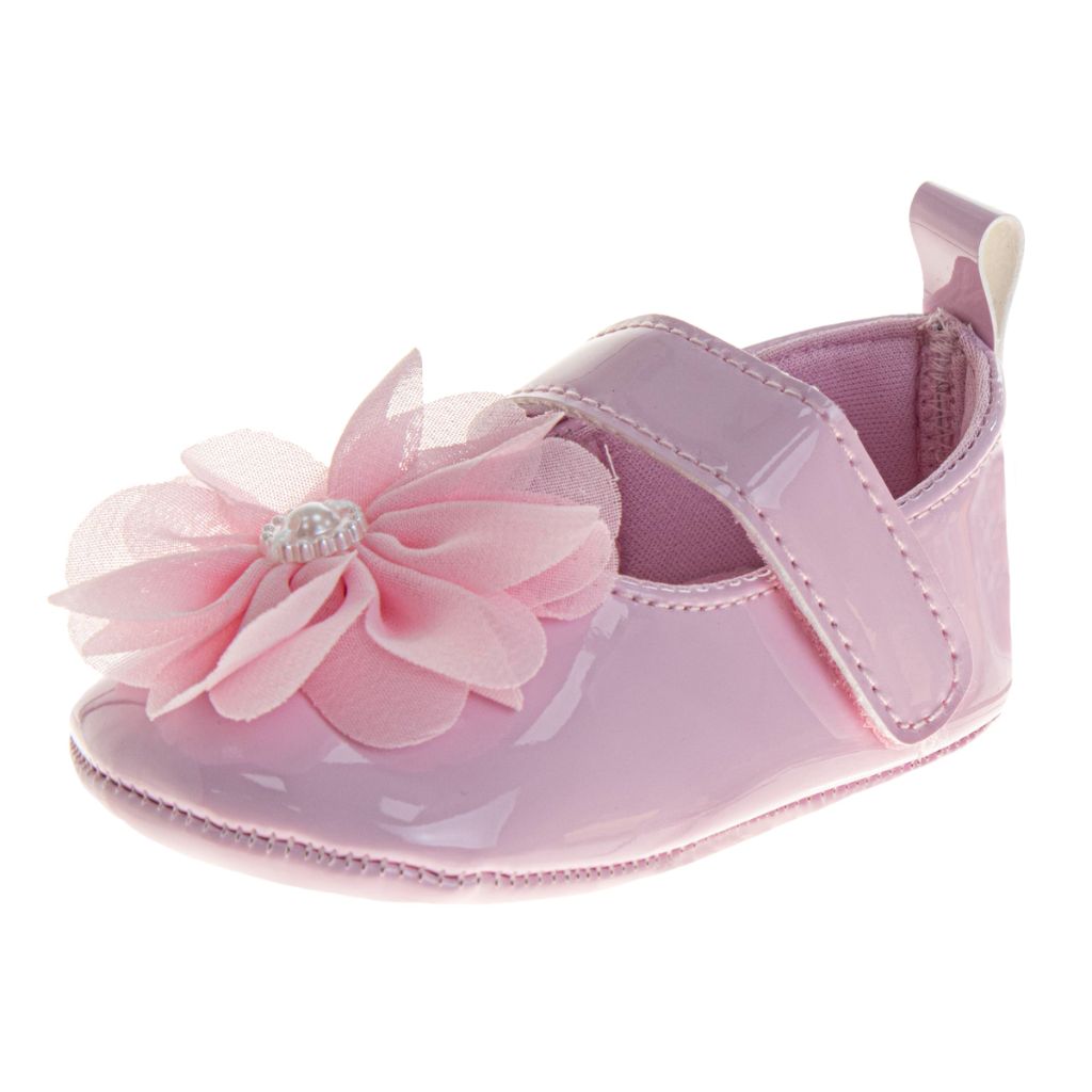 Josmo Baby Girl Soft Sole Dress Shoes - Pink Patent, Size 4 Infants