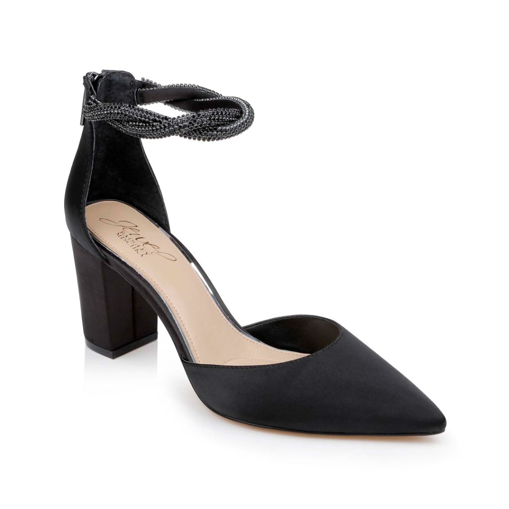 Sz. 7.5, Jewel Badgley Mischka Women's Tinsley Pointed Toe Pumps - Black