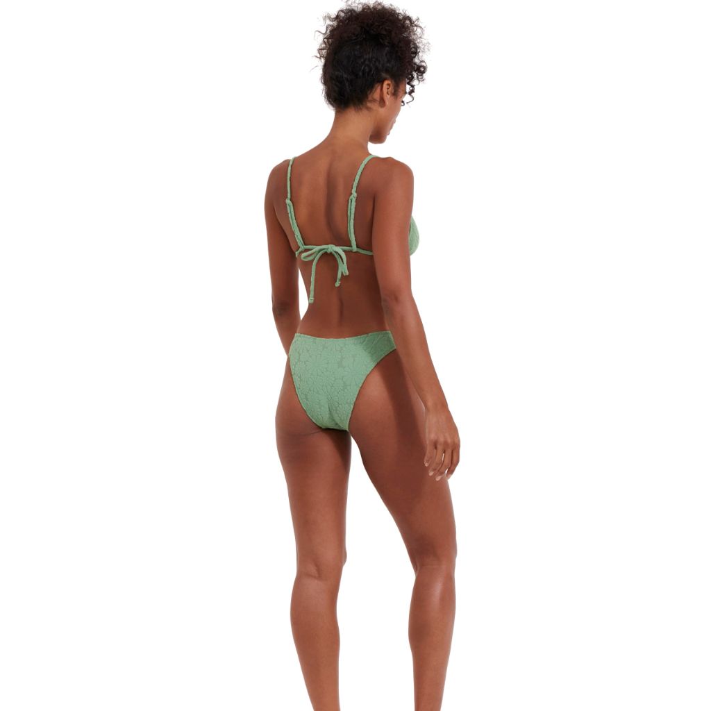 Flirtt Gottex Women's Floral Triangle Swim Bikini Top - Dusk Green, Size Small