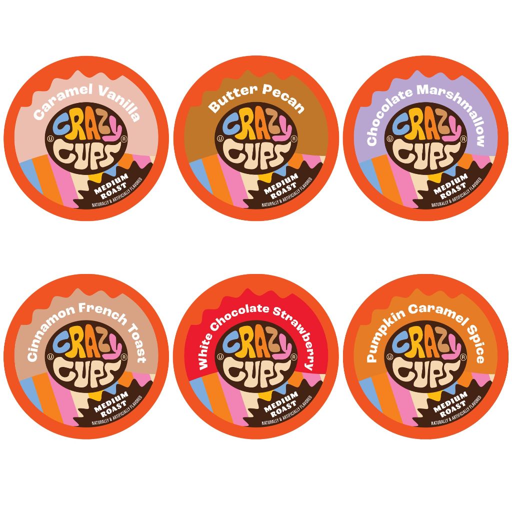 Crazy Cups Flavored Coffee Selection Variety Pack Keurig K-Cup Pods, 72ct.